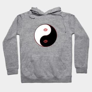 yin yang balance harmony design eastern philosophy lips Hoodie